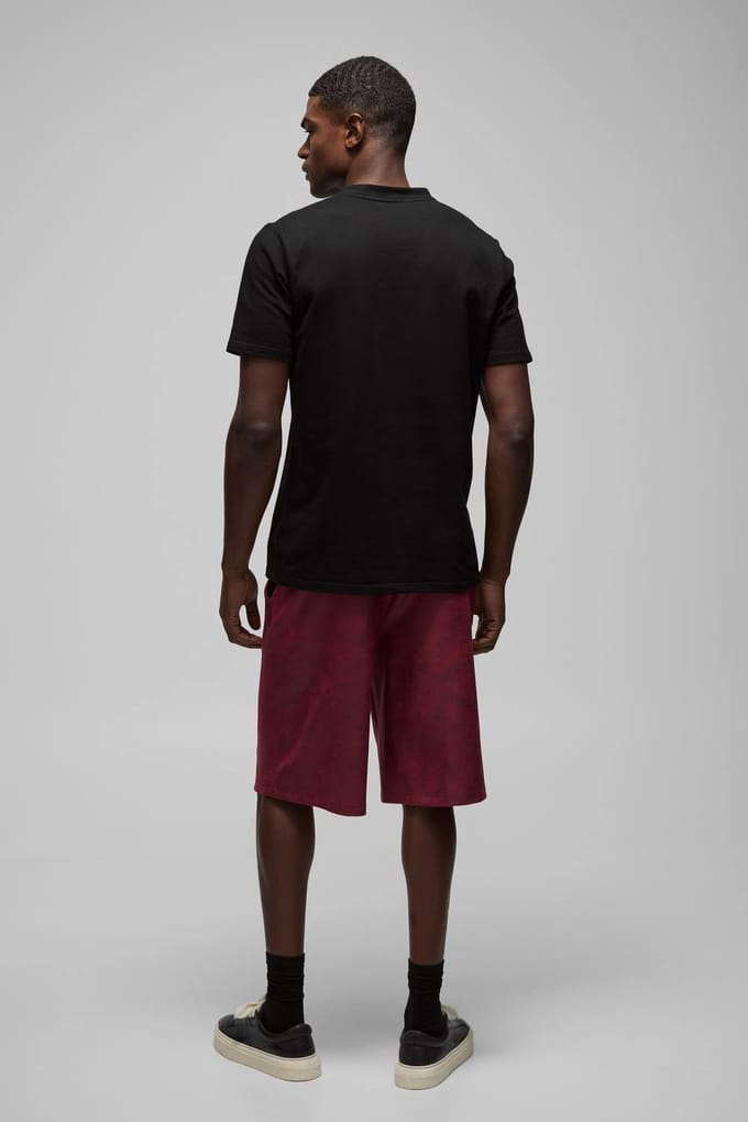Antieke Suedette Jorts met elastische tailleband | Red | Size Large