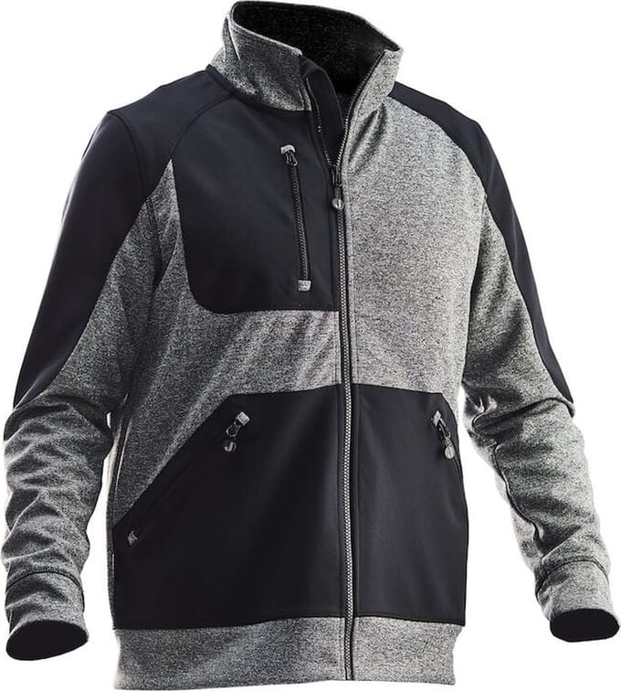 Jobman 5304 Jacket Spun Dye 65530456 - Zwart Melange/Zwart - M