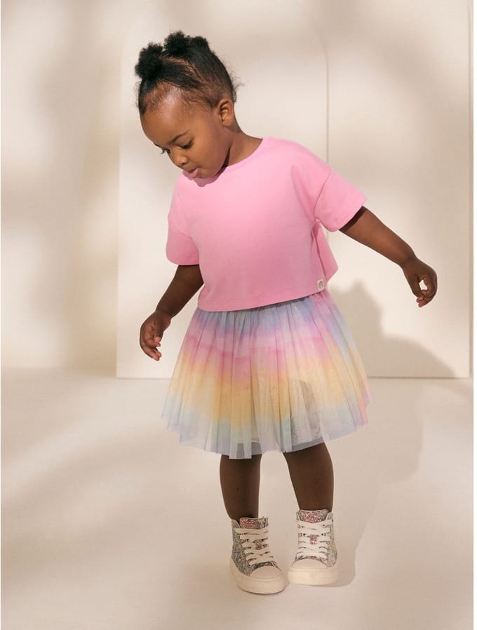Next - Meisjes - Set van top en tutu-rok - Roze