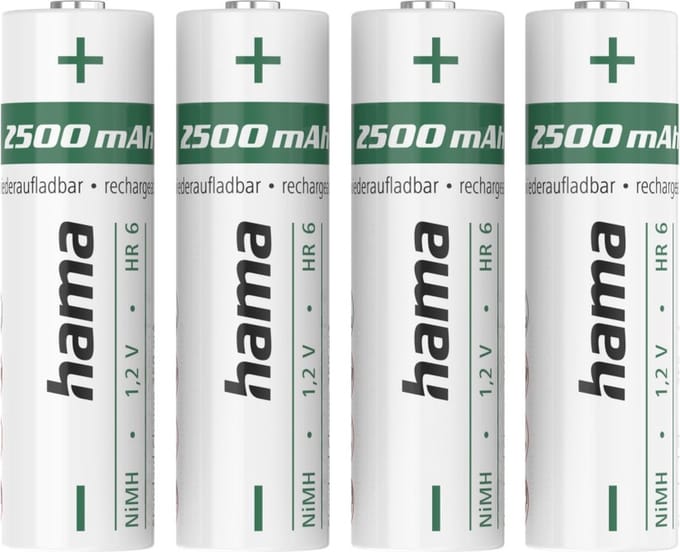 Hama NiMH-accu's AA Mignon 2500 MAh 1,2 V 4 Stuks