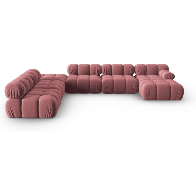 Modulaire-U-bank Tropea links velvet | Milo Casa