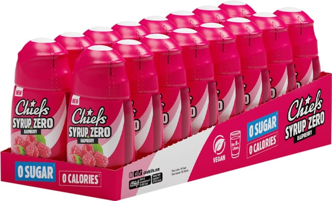 Chiefs Syrup Zero (16x65ml) Raspberry - Functionele voeding - Smaakstoffen/zoetstoffen