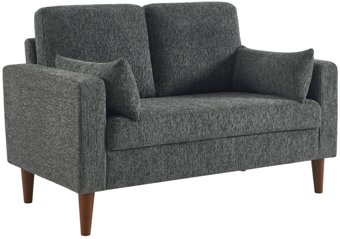sweeek - Rubberhouten en chenille stoffen 2-zitsbank - bjorn