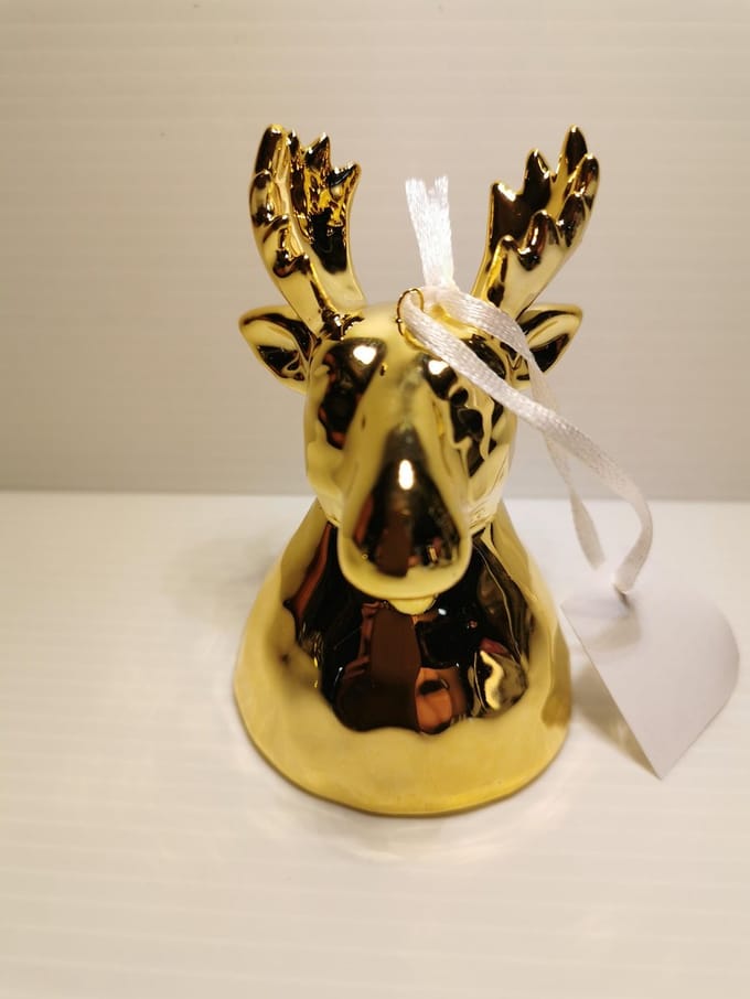 Kersthanger Gouden Eland Kerstbelletje Kerstbal