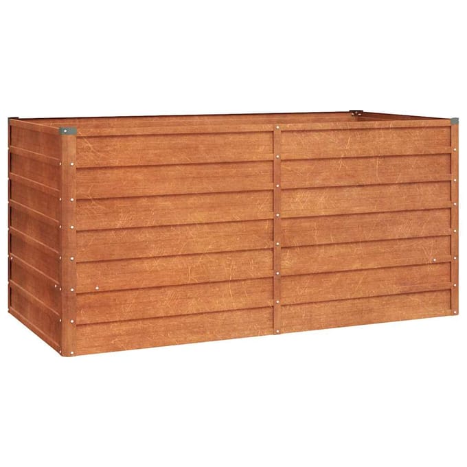 vidaXL - Plantenbak - verhoogd - 160x80x77 - cm - cortenstaal - roestig