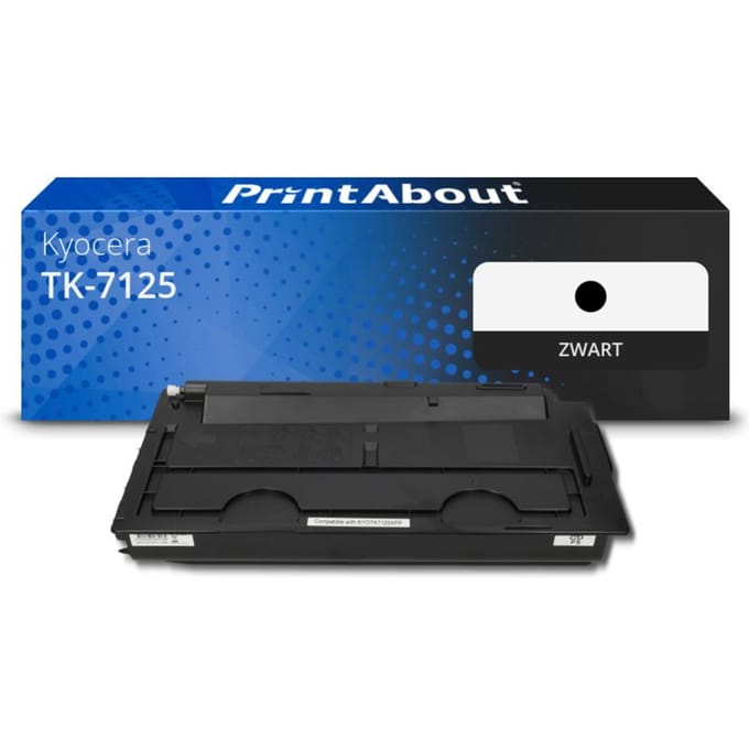 PrintAbout huismerk Toner TK-7125 Zwart Geschikt voor Kyocera