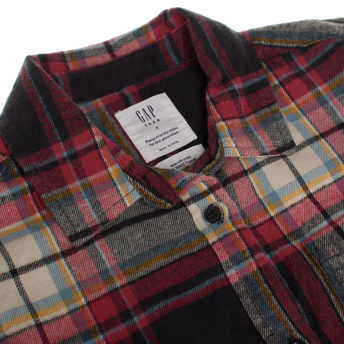 Unisex jeugd flanellen overhemd 725599