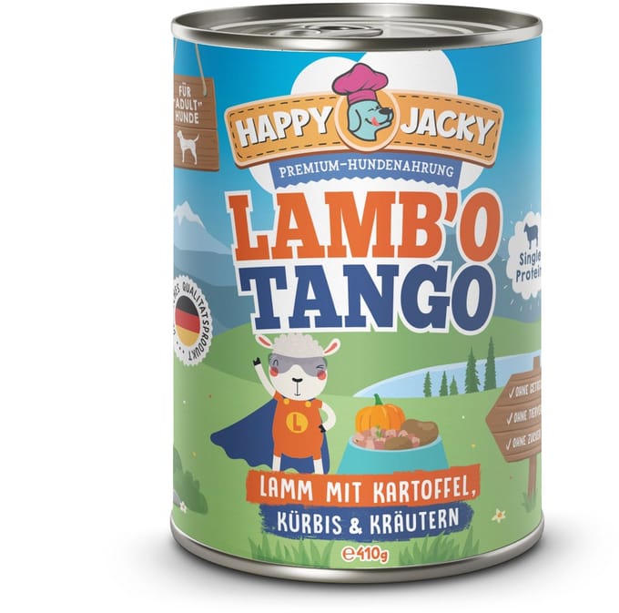 HAPPY JACKY Mono 6x410gD - Lam met aardappel, pompoen & kruiden