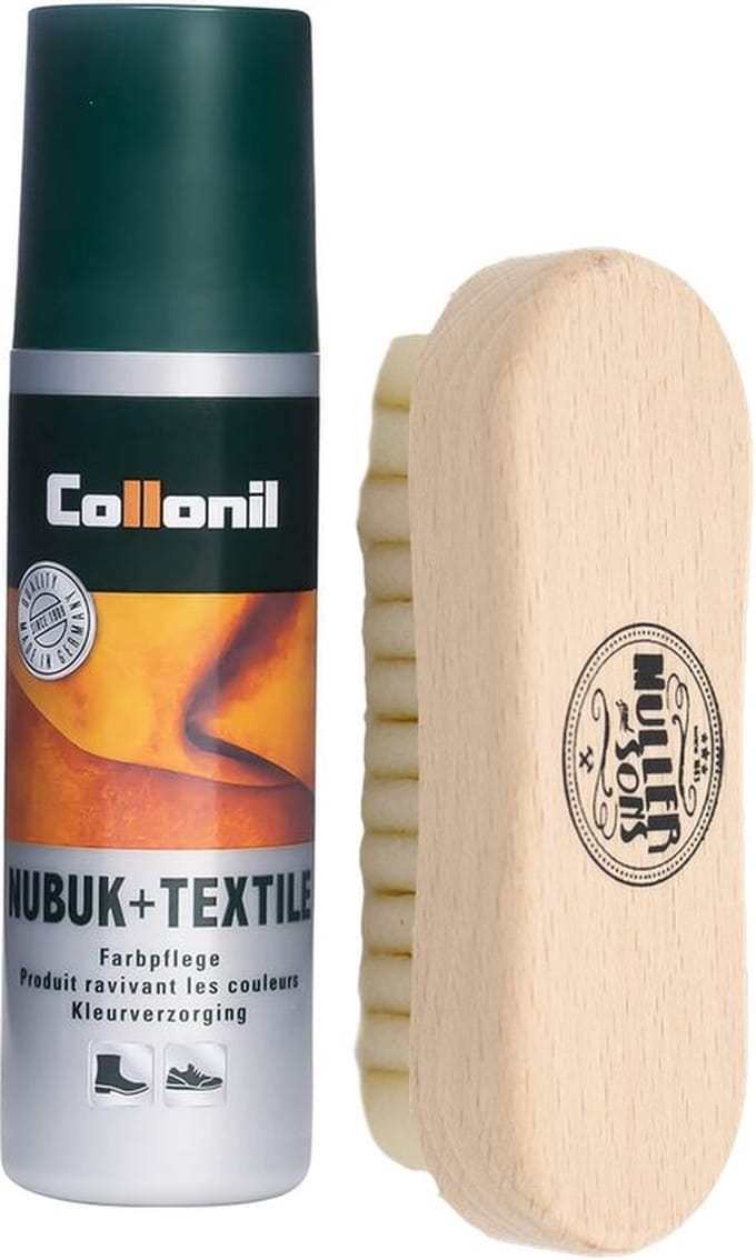 Muller & Sons Crêpeborstel | Nubuk + Textile | set van 2
