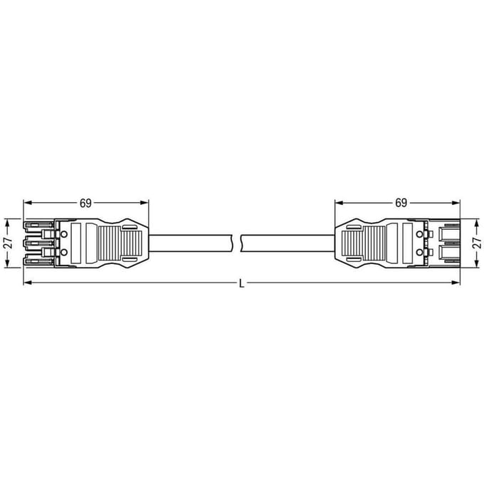 Wago Winsta Midi Patchkabel voor Bouwinstallatie - 771-9993/006-301