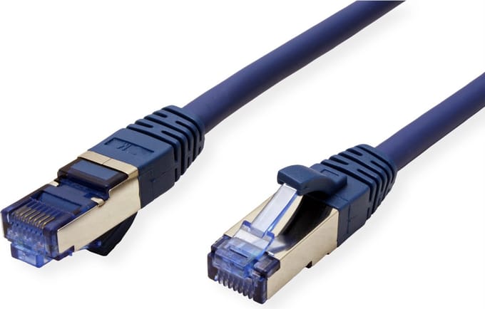 VALUE Patchkabel Kat.6A (Class EA) S/FTP (PiMF), LSOH, blauw, 1 m