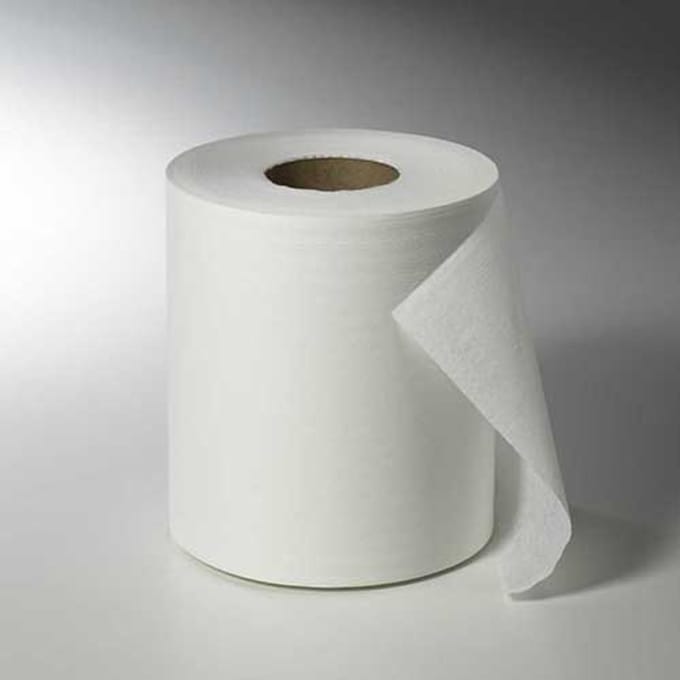 1x 6 Universele poetsrollen met centrale afrolling Ø 19 cm · 320 m x 20 cm hoogwit 842 Abrisse à 38 cm Hülse Ø 7 cm