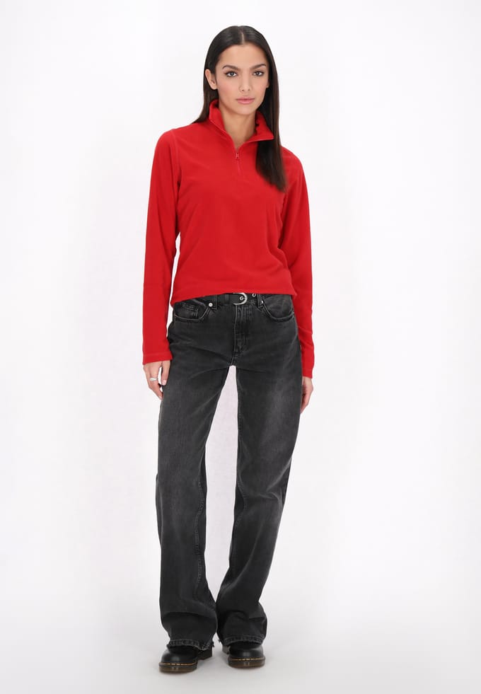 Mymo Fleece trui Dames rood