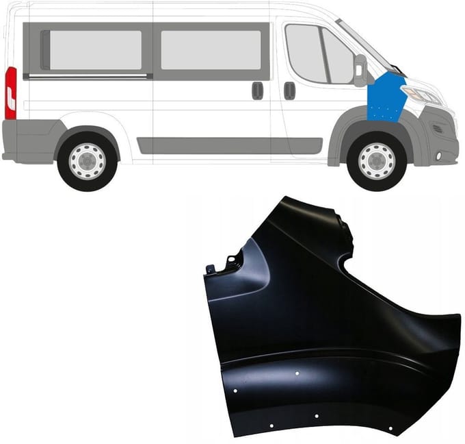 Voorste spatbord voor Peugeot Boxer 2014-2018 / Rechts