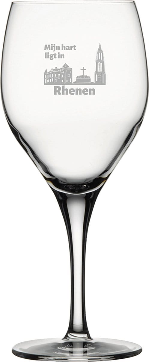 Gegraveerde Rode wijnglas 42,5cl Rhenen