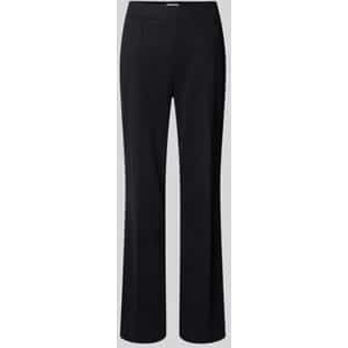 Flared stoffen broek met vaste persplooien