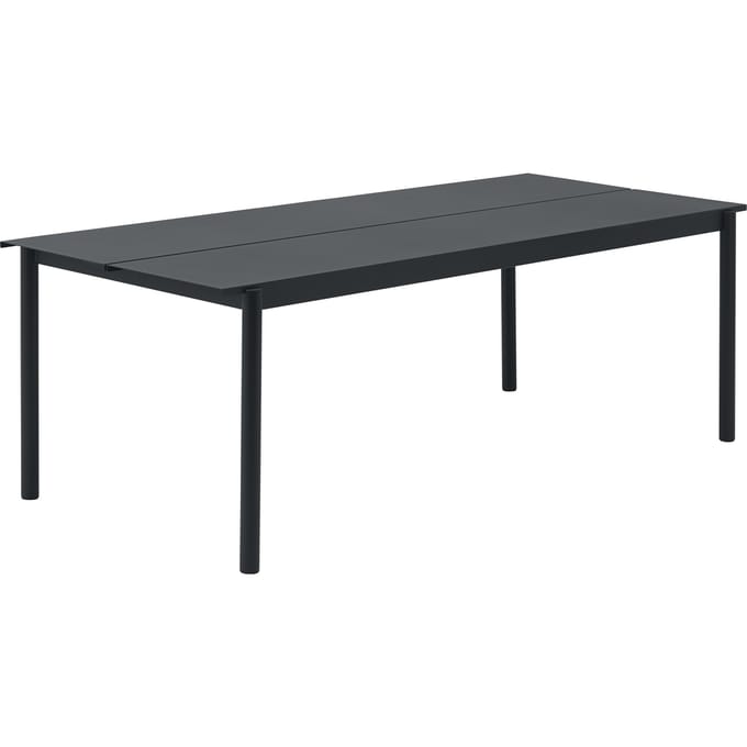 Muuto Linear Steel Tafel - zwart - 220 x 90 cm