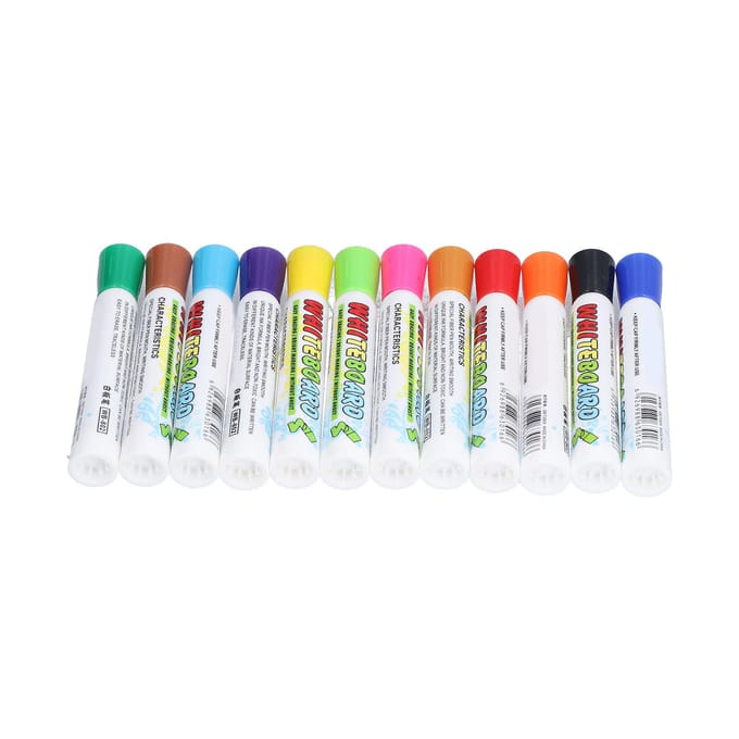 12 Stuks Schilderstift DIY Multifunctionele Kleur Whiteboardmarker Notitiepen Kerstcadeau white