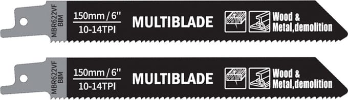 Multiblade Reciprozaagblad BIM MBR622VF Hout & Metaal 150 mm 2 stuks