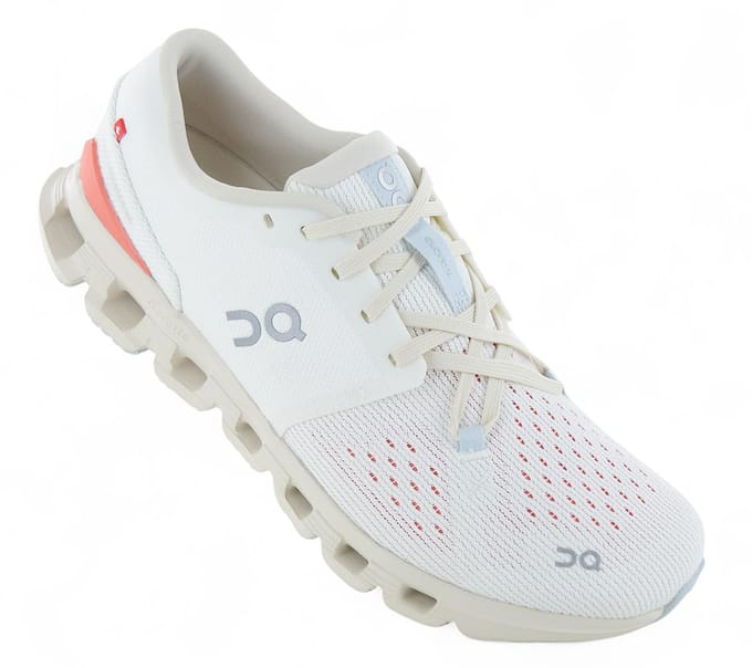 ON Running Cloud X 4 - Dames Sneakers Schoenen Ivory-Salmon 3WE30073297 5 , Maat: EU 36.5 US 5.5
