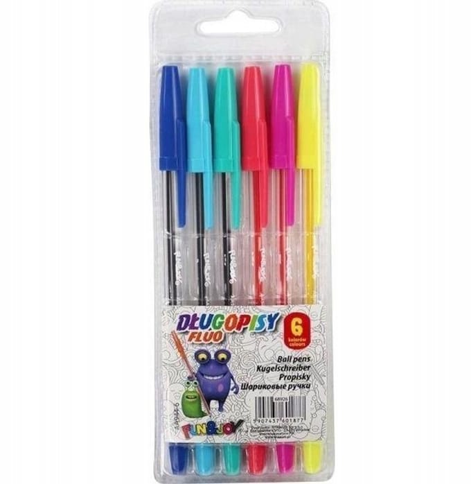 Titanium fluorescerende pennenset - 6 levendige kleuren