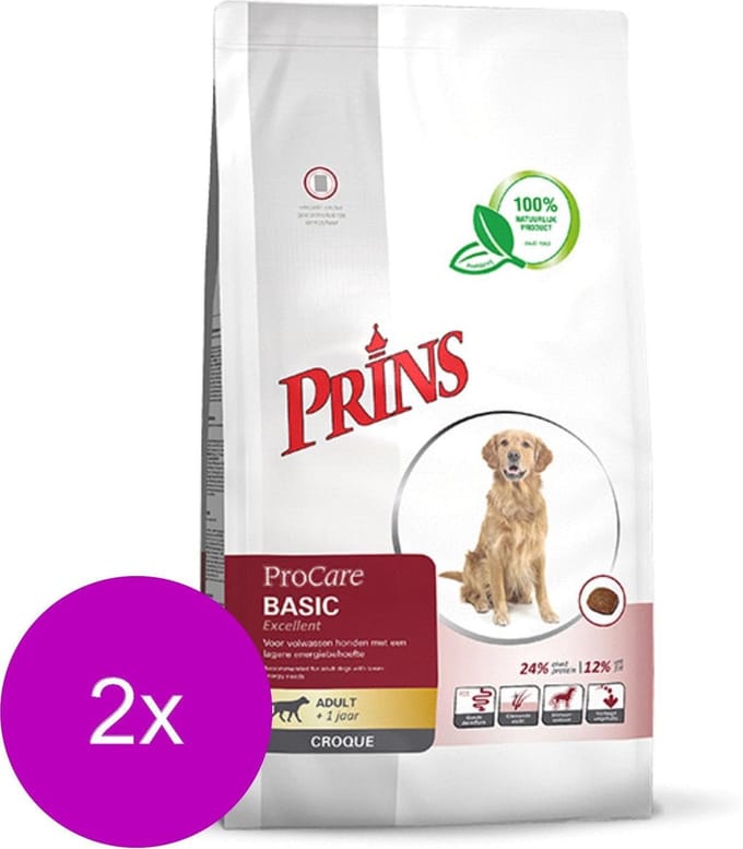 Prins Procare Basic Croque Excellent Gevogelte&Vlees - Hondenvoer - 2 x 10 kg