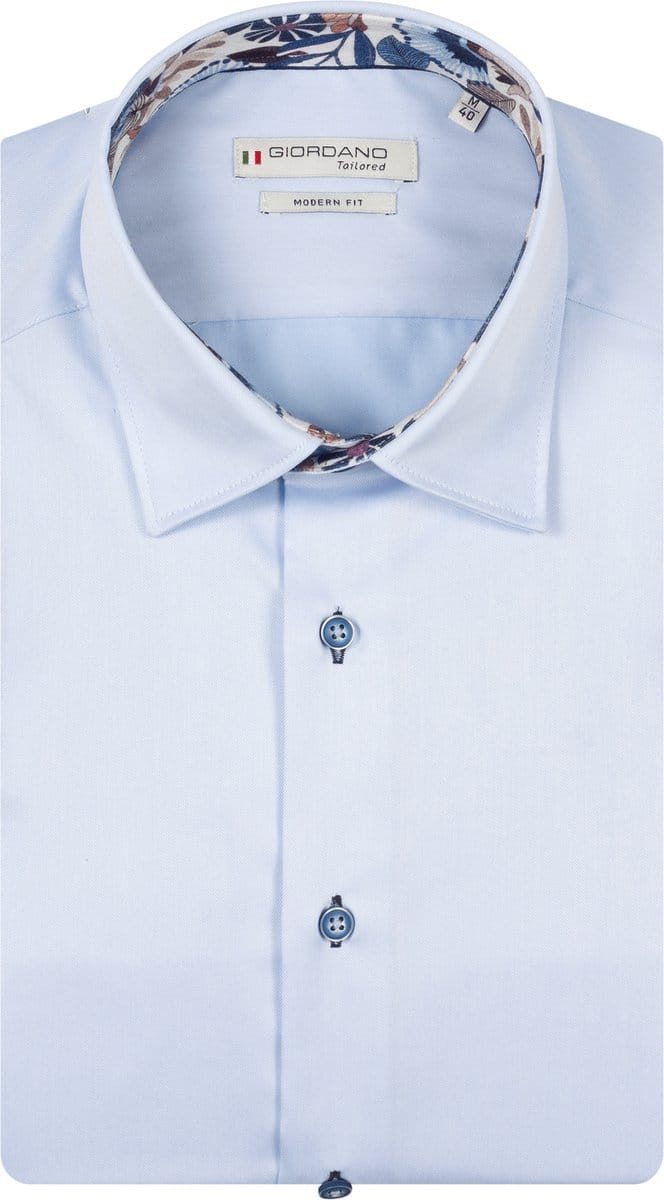 Giordano - Belmonte – Heren – Overhemd - Button Under shirt – Blauw – 617885-61
