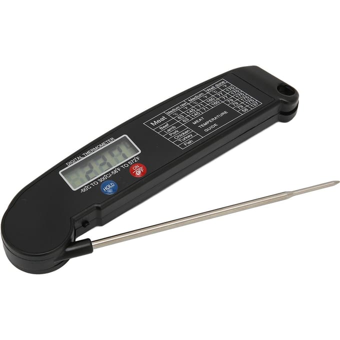 Vleesthermometer Multifunctionele Direct Afleesbare Digitale BBQ Vleesthermometer voor Keuken Eten Koken zwart