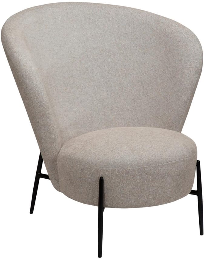 Orbit Dan-Form fauteuil bouclé lichtgrijs.
