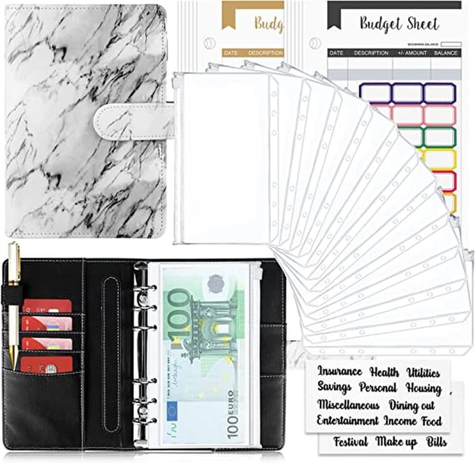 Budgetplanner - Budget planner, money sleeves, ring binder, financial planner,