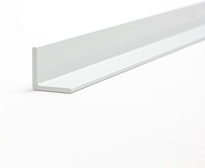 Aluminium Hoekprofiel Wit RAL 9016 Glanzend - 30x20x2mm - 2 Meter