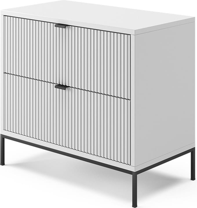 Vicco Eliza Nachtkastje – 66 x 60 cm met 2 laden Wit