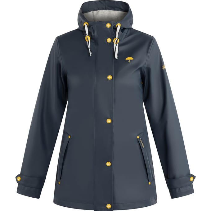 Schmuddelwedda Regenjas incus Dames marine licht grijs gem