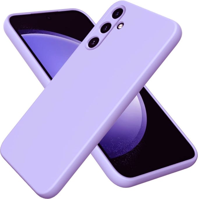 Solid hoesje Geschikt voor: Samsung Galaxy A25 5G Soft Touch Liquid Silicone Flexible TPU Rubber - Paars