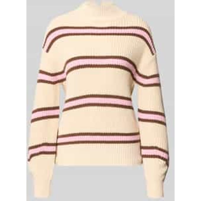 regular fit gebreide pullover van katoenmix