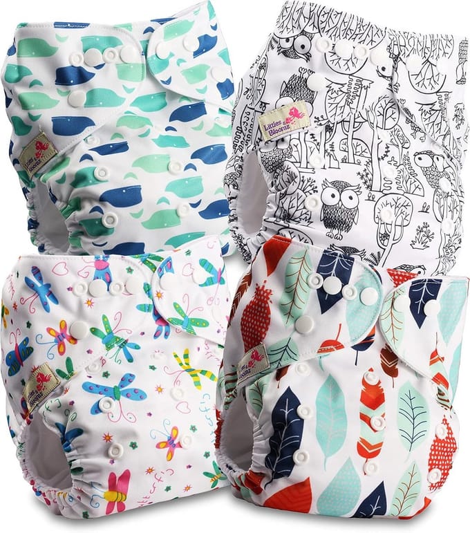 Herbruikbare Luiers voor Baby's, Verstelbaar Formaat, WASBAAR Pocketluiers Set