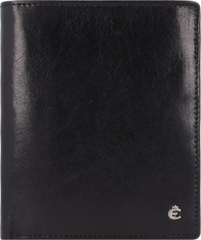 Esquire Portemonnee Toscana RFID Trifold Wallet Black Zwart