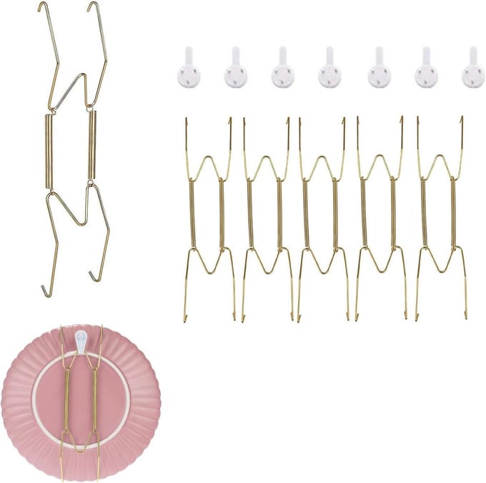 SolidKeus - Set van 6 Wandhaak Hangers voor Decoratieve Borden