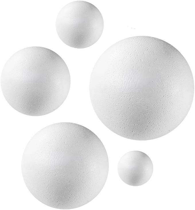 Rayher hobby materialen Piepschuim ballen - Knutselpakket 5 stuks - DIY