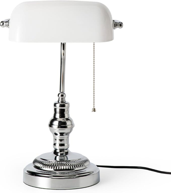 CRLYN® Notarislamp - Bankierslamp - Bureaulamp - Wit