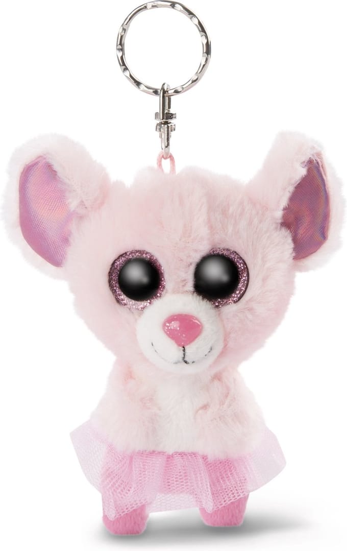 Nici Sleutelhanger Glubschis Muis Junior 9 Cm Pluche Roze