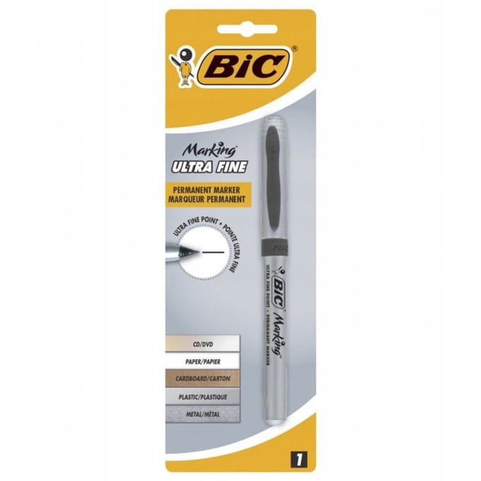 BIC Permanente Marker Zwart 0,8 mm voor CD/DVD & Diverse Oppervlakken