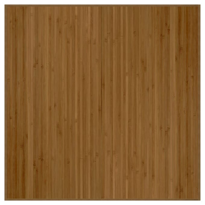 vidaXL - Vloerkleed - vierkant - 100x100 - cm - bamboe - bruin