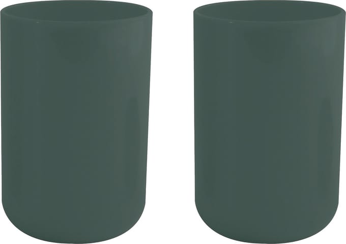MSV Drinkbeker/limonadebeker - 4x - PS kunststof - donkergroen - 490 ml - camping bekers