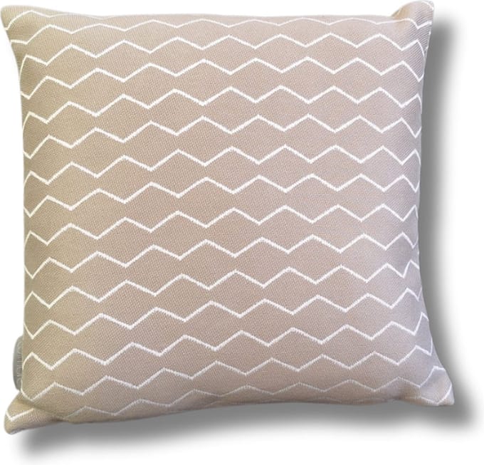 Luxe buitenkussen Zigzag - Colmore - taupe - 40x40 - Natural
