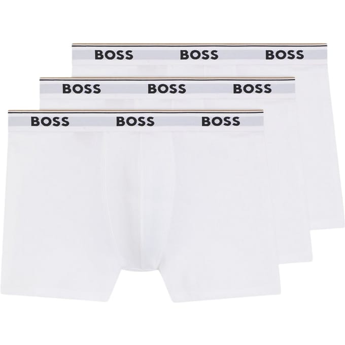 Boss Boxershorts met logo voor heren (set van 3) (Wit)