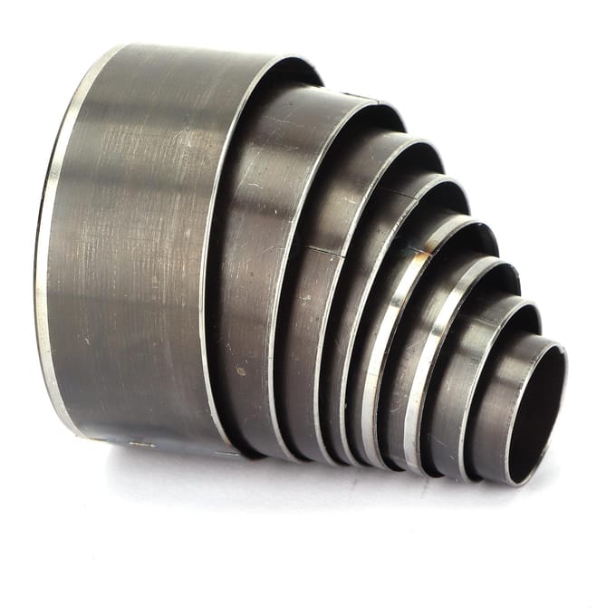 8 Stuks Leer Snijmal B0001 Koolstofstaal Rond Gat Ponsmatrijs Sjabloon gray