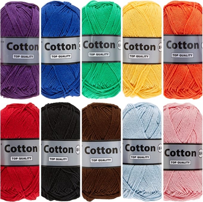 Cotton eight pride/regenboog kleuren - katoengaren pakket - 10 bollen