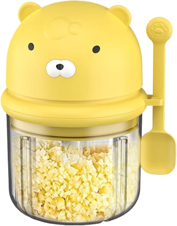 Elektrische Hakker - Mini Keukenapparaat - Snel Ingrediënten Snijden - Draadloze Processor - 350 ml Capaciteit - Geel