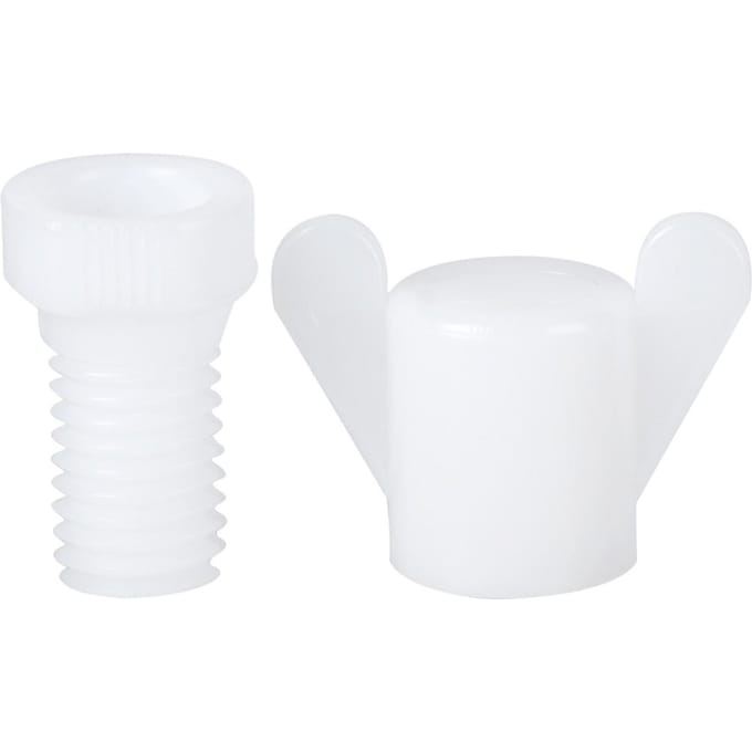 Jeu d'écrous et de vis en plastique pour équipement de fixation de fenêtre de ventilation Accessoires de ferme Blanc 100 pièces